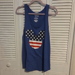 Disney Blue Tank Top with Patriotic Mickey Design